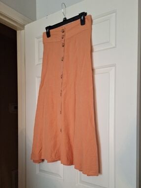 a new day Peach Button-Front Maxi Skirt